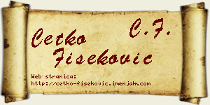 Ćetko Fišeković vizit kartica
